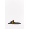 CASABLANCA BLACK EMBROIDERED TERRY SLIDES